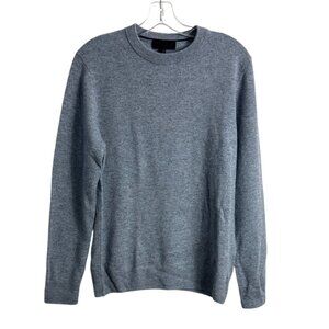 Quinn 100% Cashmere Gray Blue Long Sleeve Crew Neck Sweater Size Small